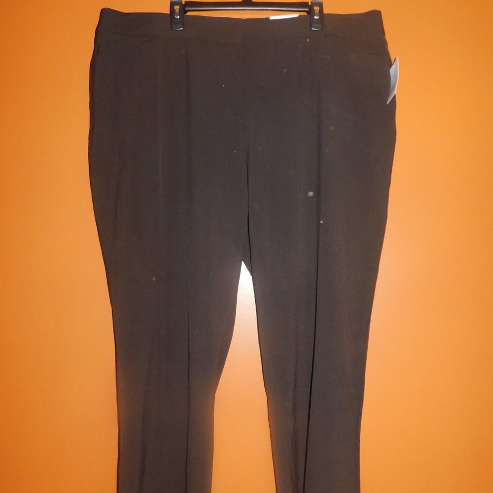 CROFT & BARROW CURVY STRAIGHT MID RISE TROUSERS